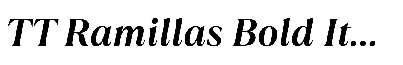 TT Ramillas Bold Italic